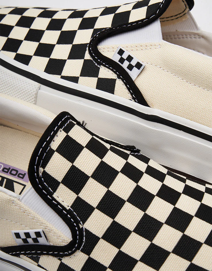 Vans Skate Slip-On Shoes - (Checkerboard) Black/Off White - Image 5