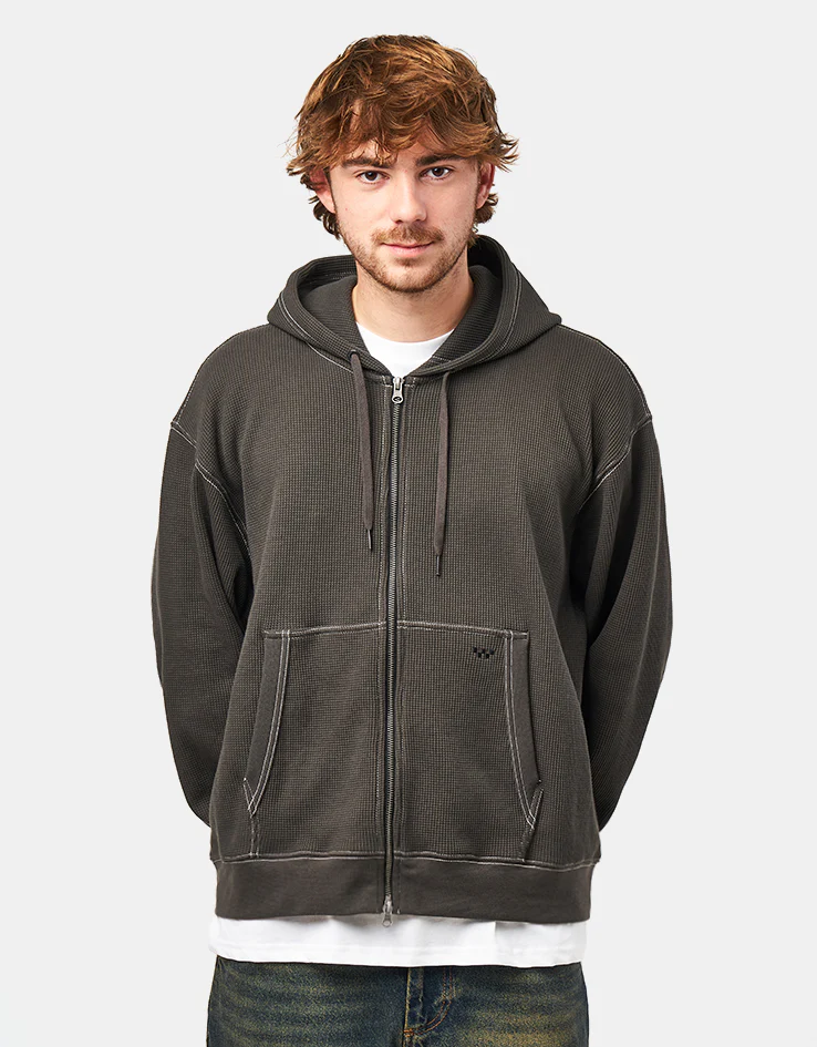 Vans Skate Zip Thermal Zip Hoodie - Faded Black - Image 2