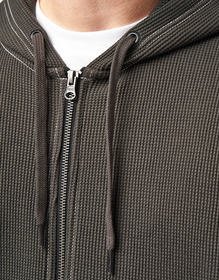 Vans Skate Zip Thermal Zip Hoodie - Faded Black - Image 4