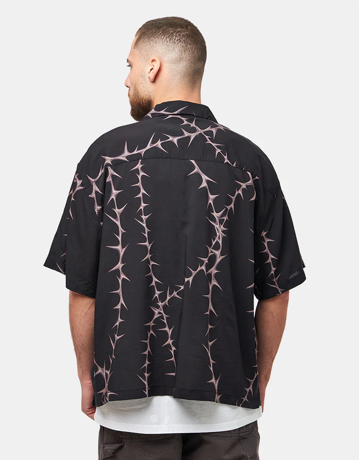 Vans Van Doren Printed Camp S/S Shirt - Black - Image 3