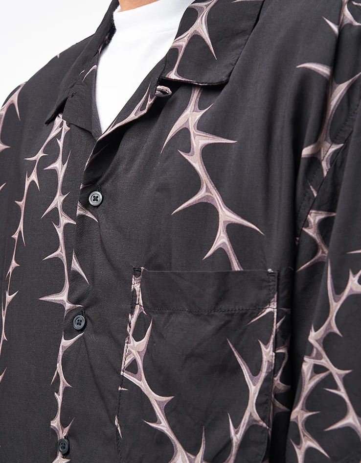 Vans Van Doren Printed Camp S/S Shirt - Black - Image 5