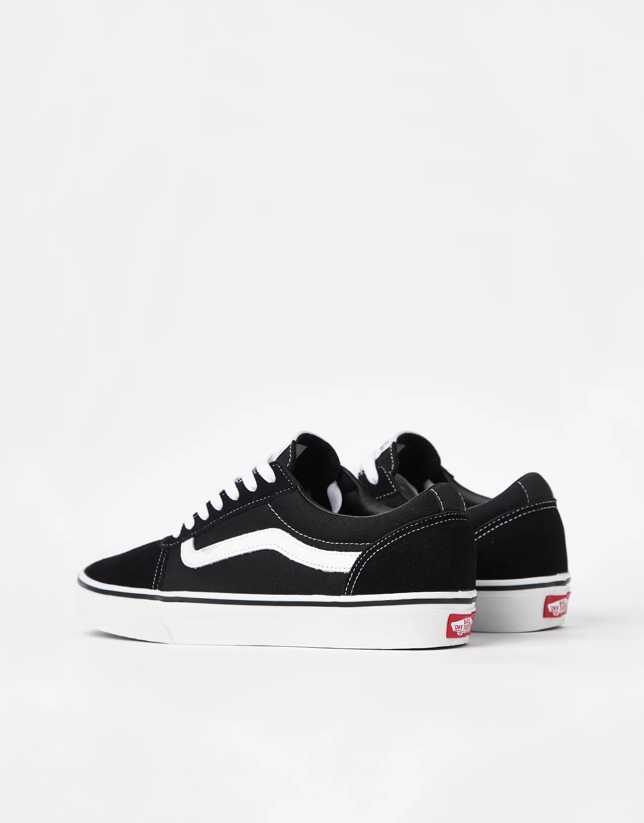 Vans Ward Skate Shoes - (Suede Canvas) Black/White - Image 5