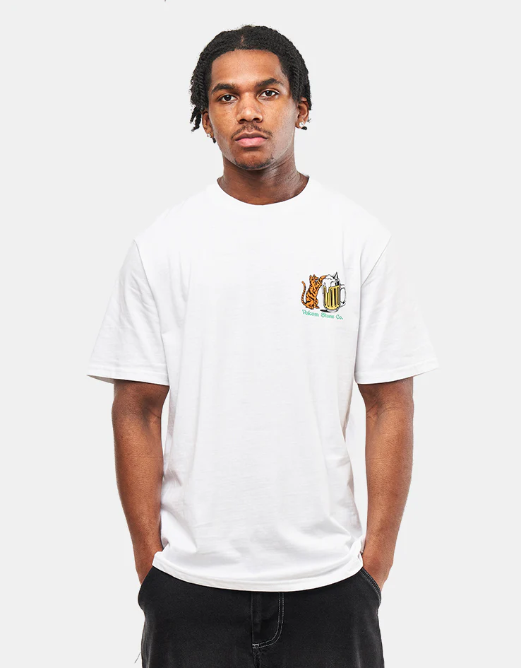 Volcom Curious Cat T-Shirt - White - Image 2