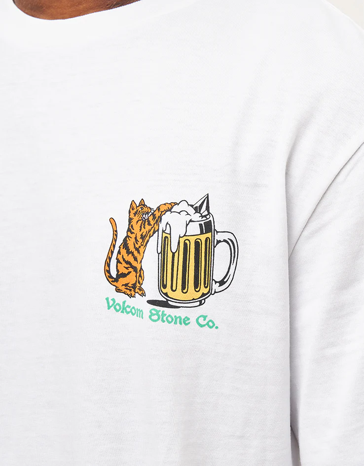 Volcom Curious Cat T-Shirt - White - Image 3