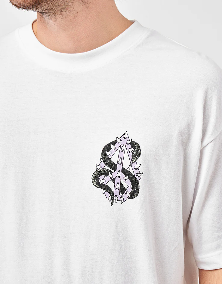 Volcom Snake Peace Loose T-Shirt - White - Image 5