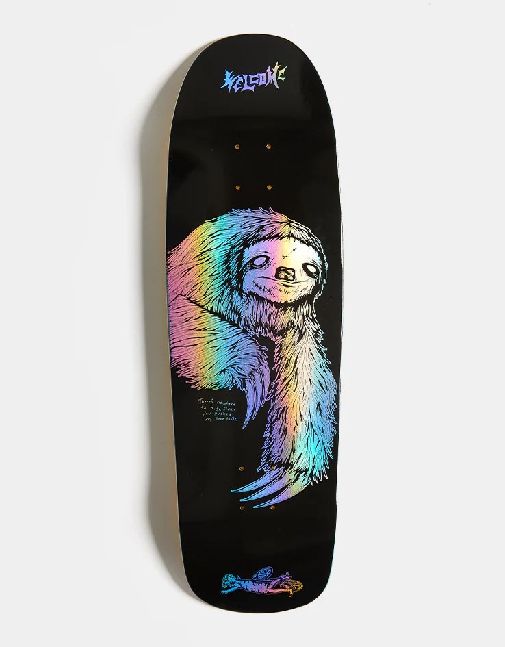 Welcome Sloth on Slappy Slap Skateboard Deck - 9.5"
