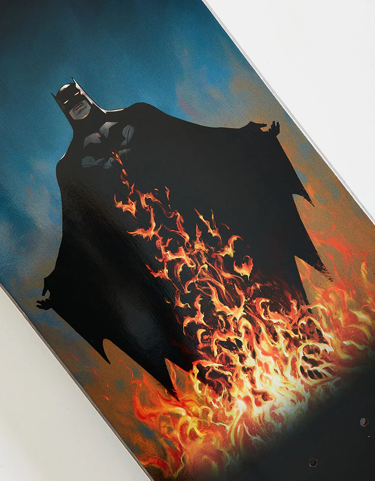 Welcome x Batman Bat Flames Skateboard Deck - 8.5" - Image 3