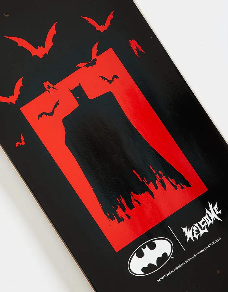 Welcome x Batman Bat Flames Skateboard Deck - 8.5" - Image 4