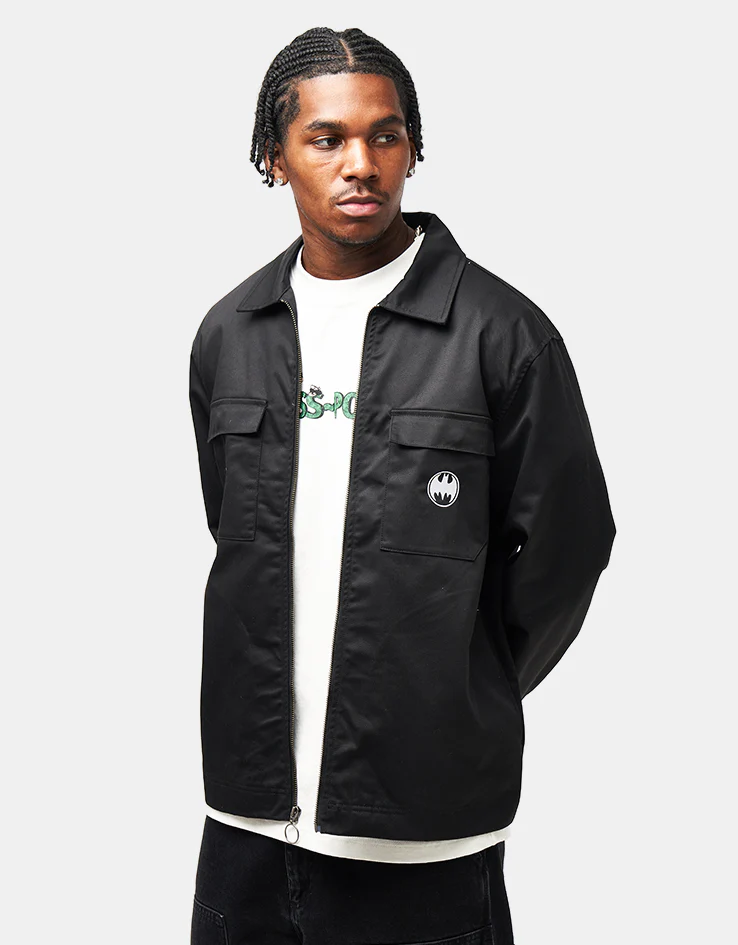 Welcome x Batman Gotham Twill L/S Work Shirt - Black - Image 2