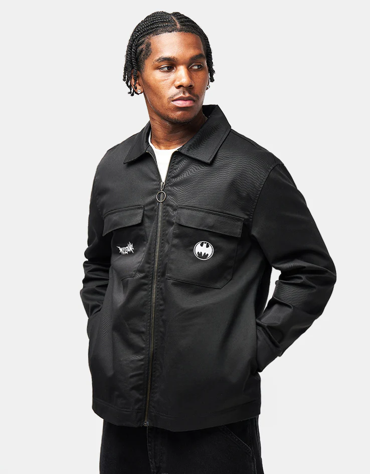 Welcome x Batman Gotham Twill L/S Work Shirt - Black - Image 3
