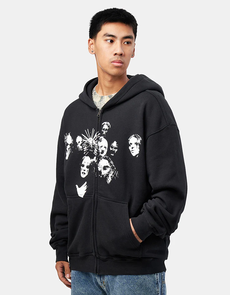 Welcome x Slipknot Nonagram Zip Hoodie - Black - Image 2