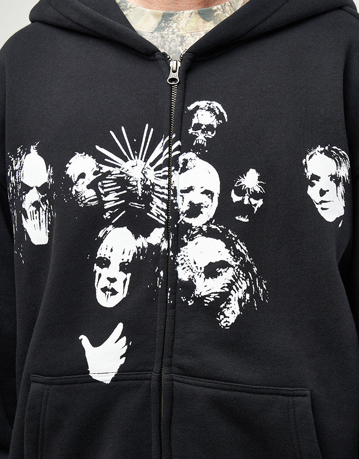 Welcome x Slipknot Nonagram Zip Hoodie - Black - Image 4