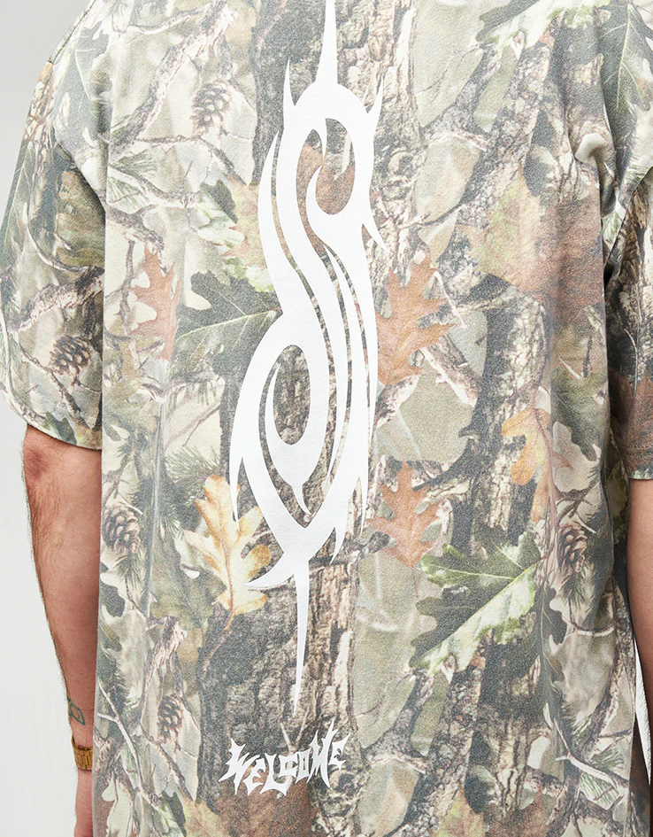 Welcome x Slipknot Oval Logo T-Shirt - Camo - Image 4