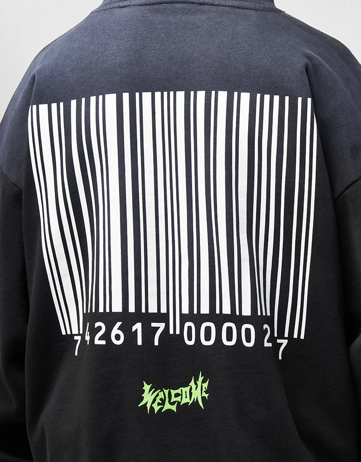 Welcome x Slipknot Ravenous Distressed Sun Fade Pullover Hoodie - Black Fade - Image 4