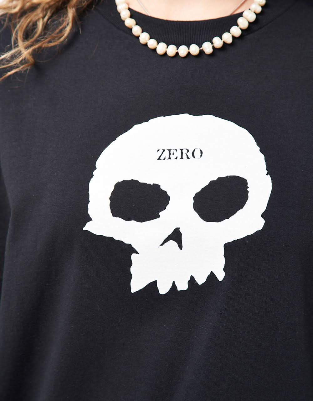 Zero Single Skull T-Shirt - Black/White - Image 6