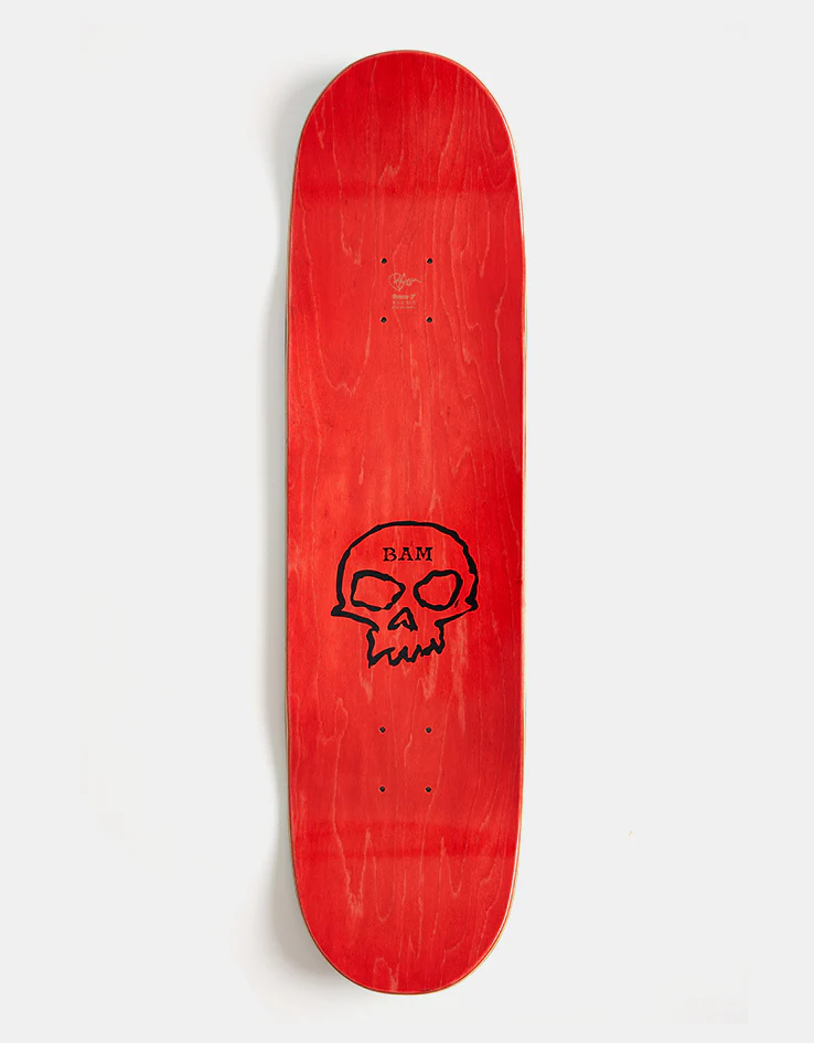 Zero x Bam Margera Single Skull Skateboard Deck - 8.25" - Image 2