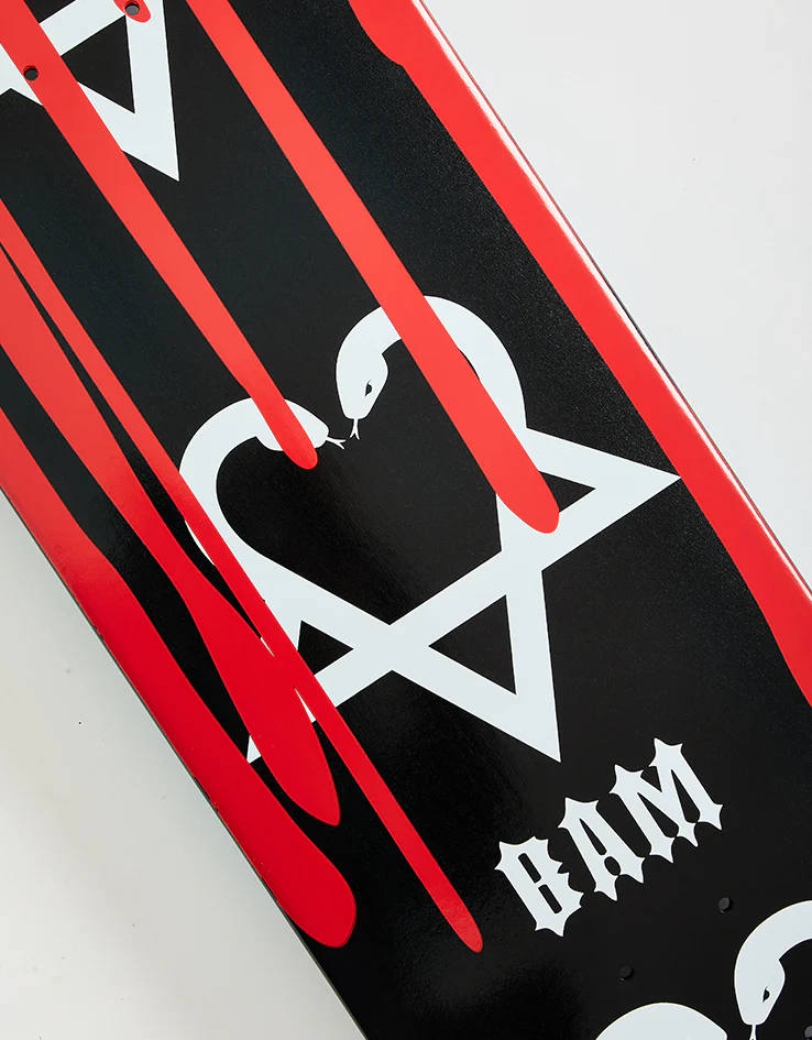 Zero x Bam Margera Snake-a-gram w/Blood Guest Skateboard Deck - Image 3